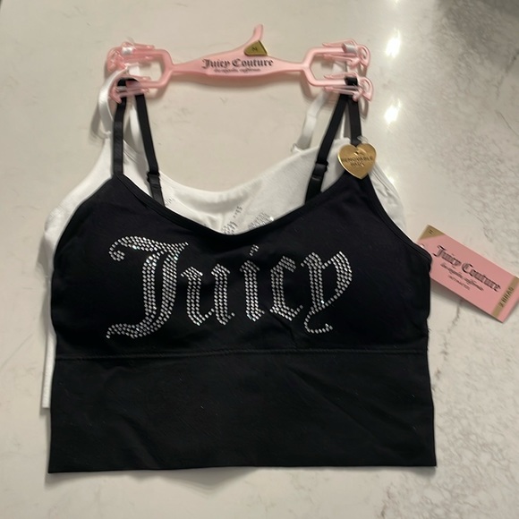 Other - Juicy Couture medium two bras black and white with crystal detail